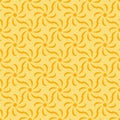 Dark yellow pattern on yellow background. Seamless wallpaper pattern.